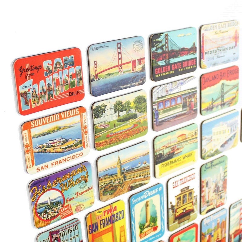 Cohpoh San Francisco Souvenirs Refrigerator Magnets Set of 24 Magnetic Fridge Magnet Home Decoration Accessories Arts Crafts - Image 3